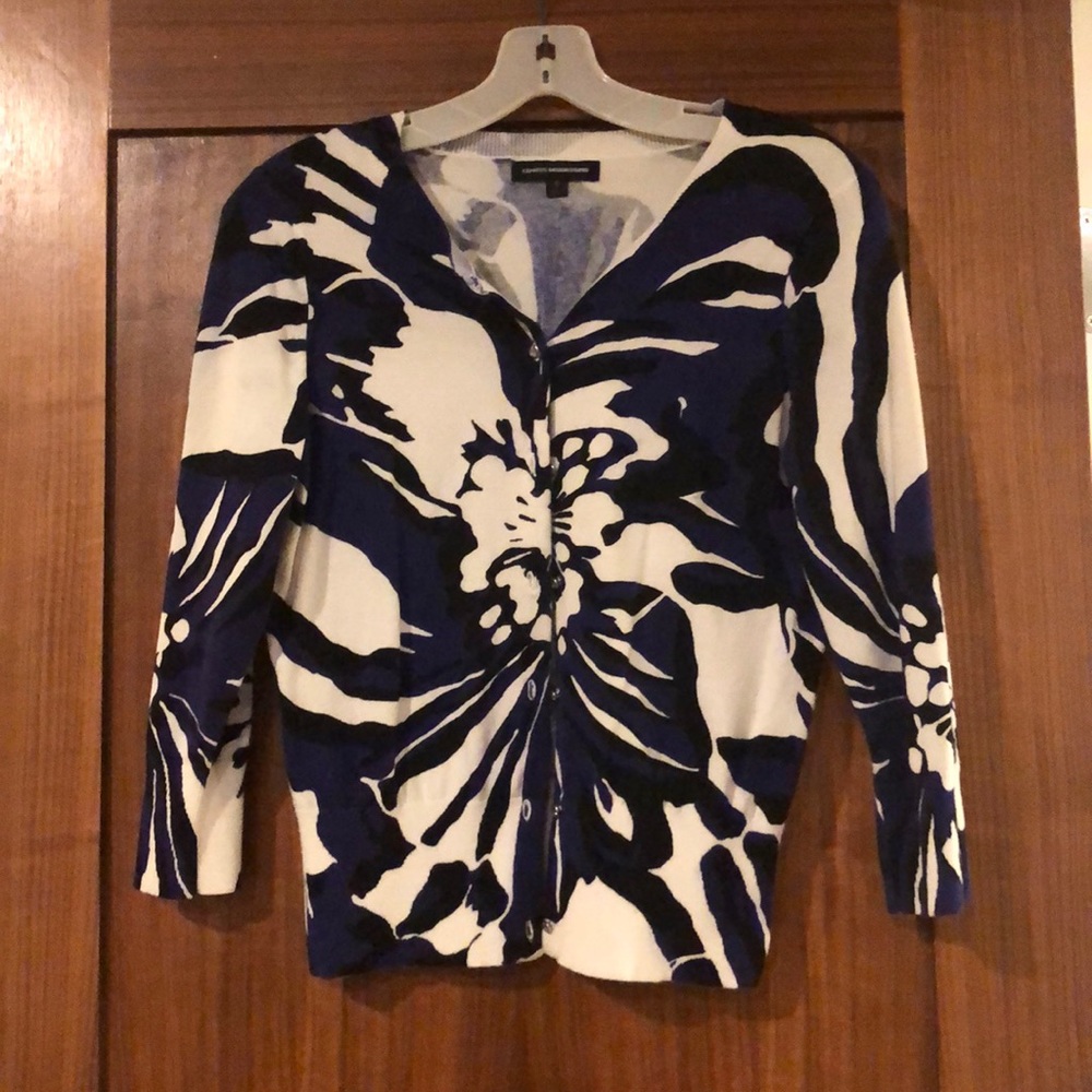 Vibrant colored button up sweater